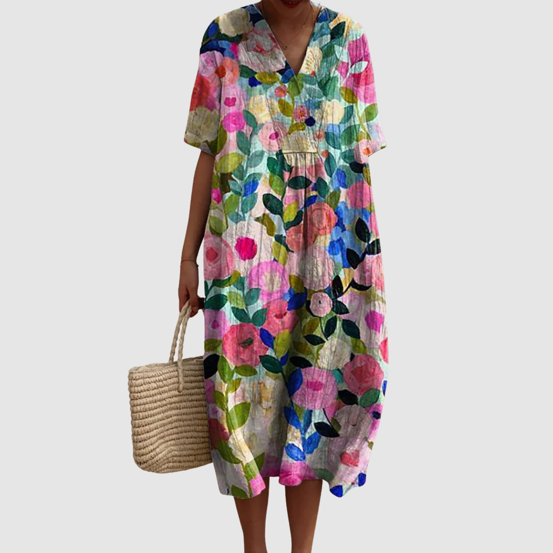 Roberta™ | Vestito in Lino Mediterraneo