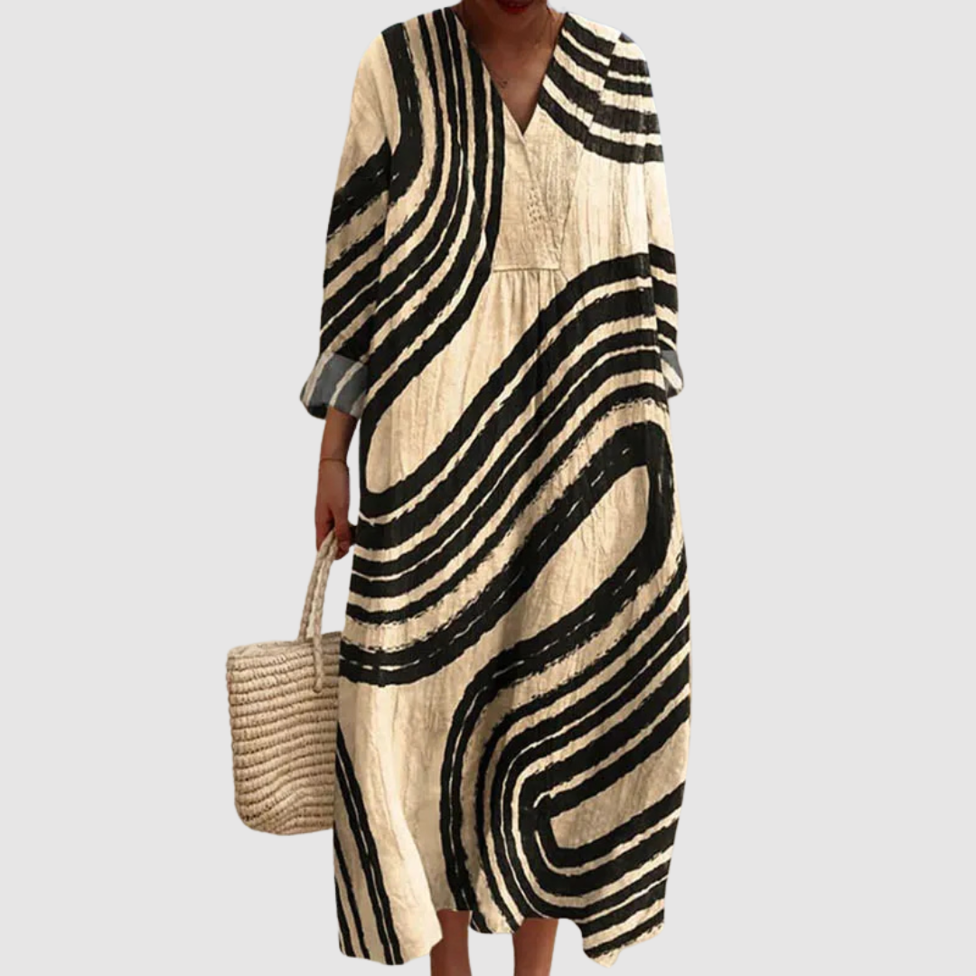 Allegra™ | Vestito in Lino Mediterraneo