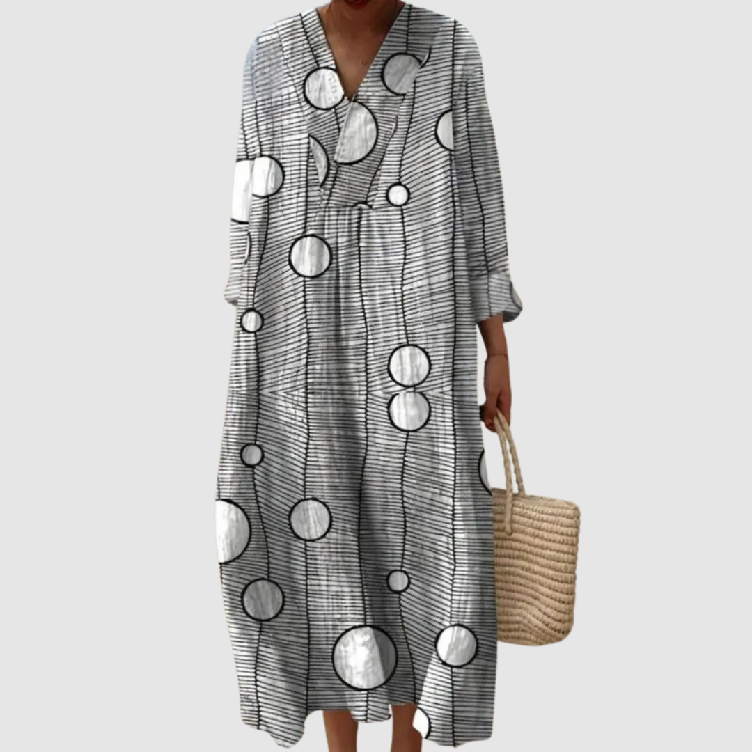 Simona™ | Vestito in Lino Mediterraneo