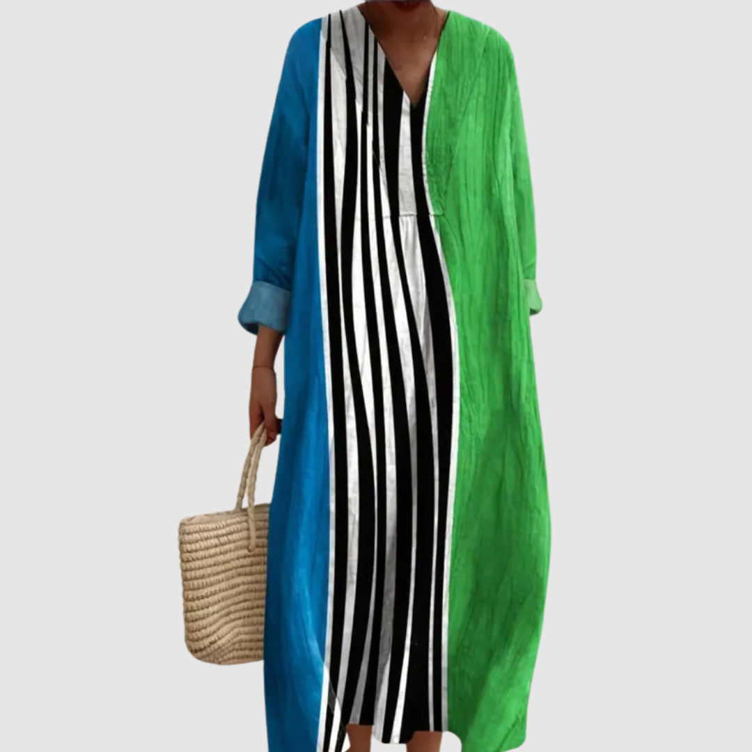 Ottavia™ | Vestito in Lino Mediterraneo