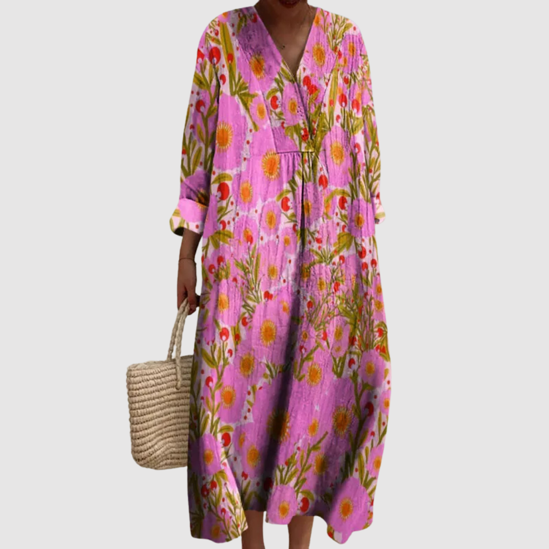 Nerina™ | Abito in Lino Mediterraneo