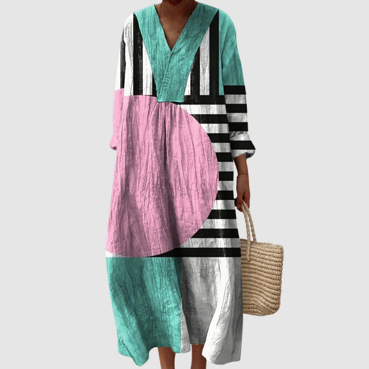 Cecilia™ | Vestito in Lino Mediterraneo