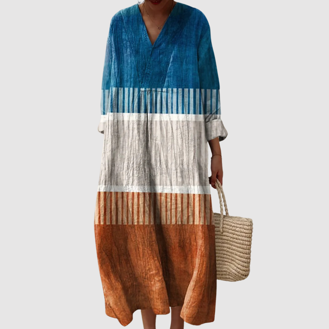 Giorgia™ | Vestito in Lino Mediterraneo