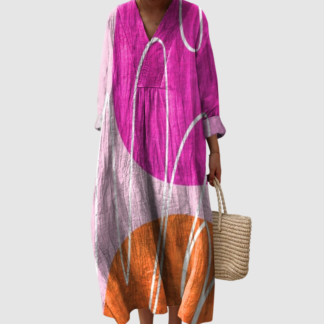 Laura™ | Vestito in Lino Mediterraneo