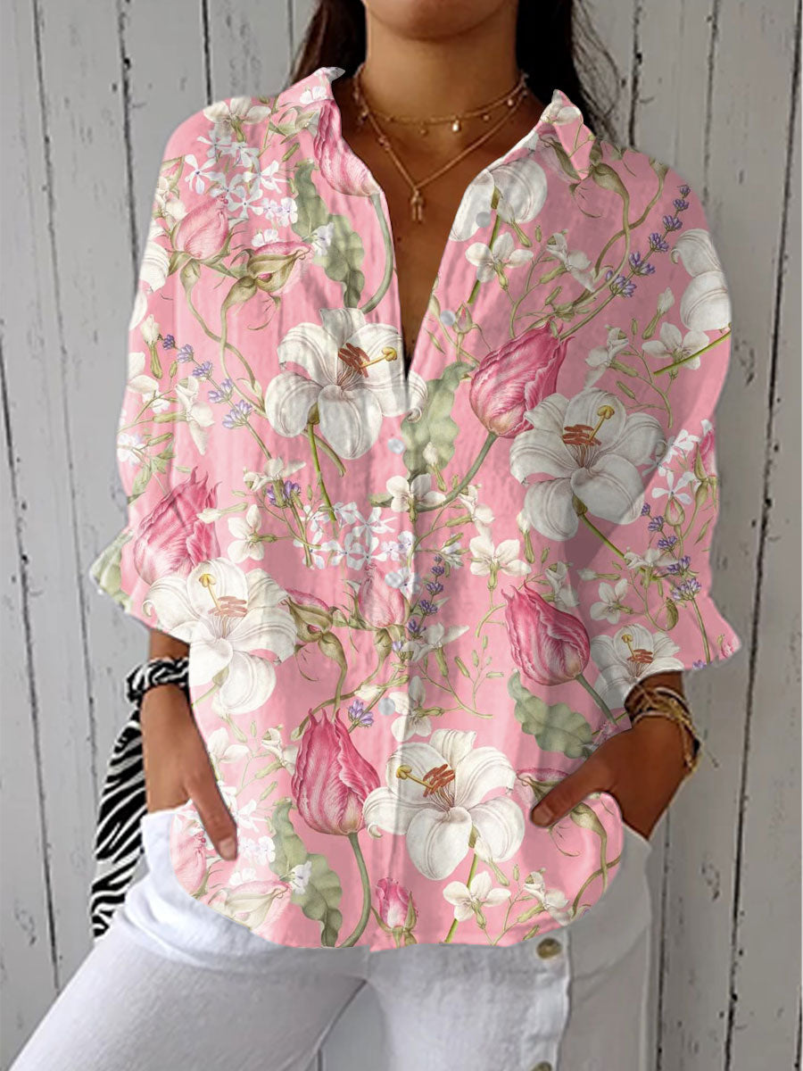 Arianna – Blusa Artigianale con Stampa