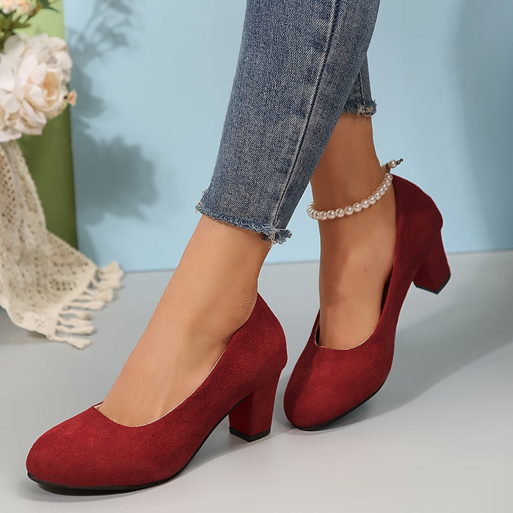 Serena | Scarpe con Punta Larga e Tacco Stabile