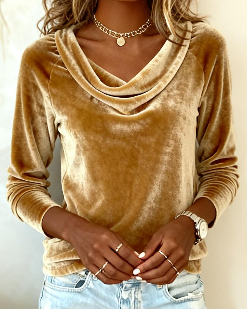 Marina | Maglione in Velluto con Scollatura Morbida