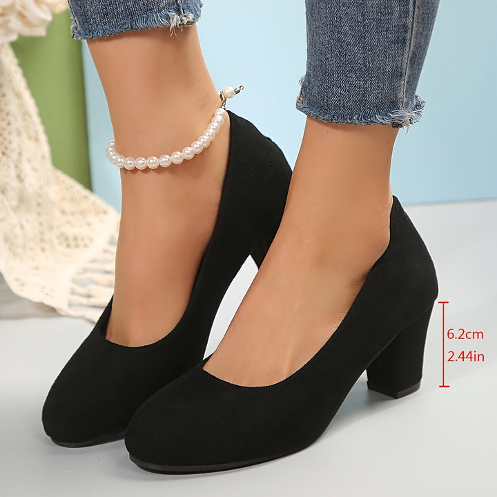 Serena | Scarpe con Punta Larga e Tacco Stabile