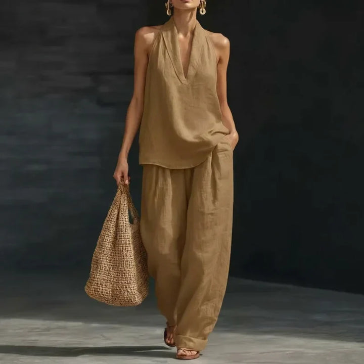 Ainhoa | Completo di due pezzi con texture in lino