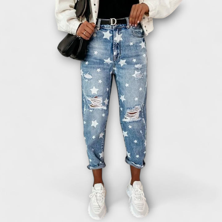 Estari – Jeans rilassati con stampa di stelle